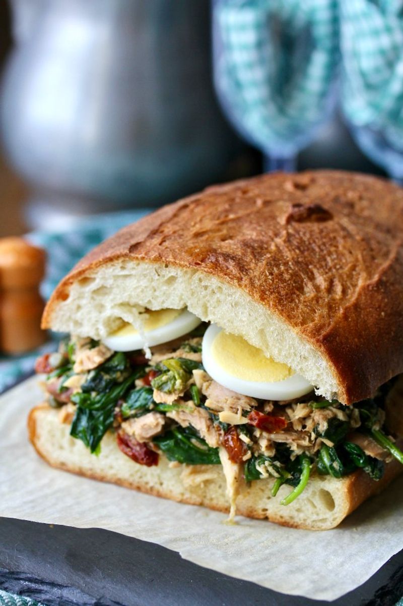 Popcorn + Tuna Salad Sandwich + Chocolate Pudding