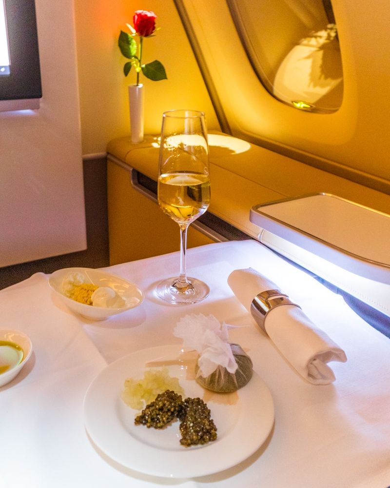 Lufthansa’s Caviar & Champagne Cart