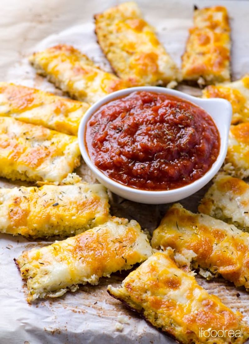 Cheesy Cauliflower Breadsticks