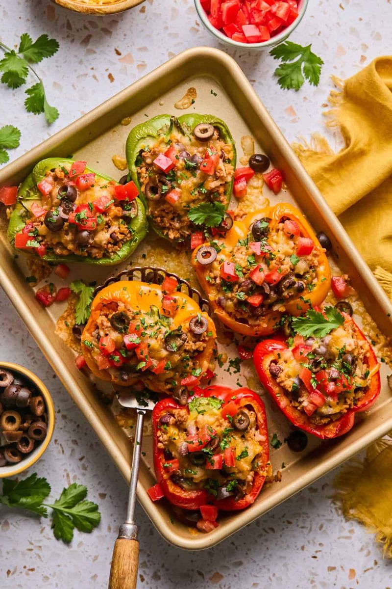Cauliflower Stuffed Peppers