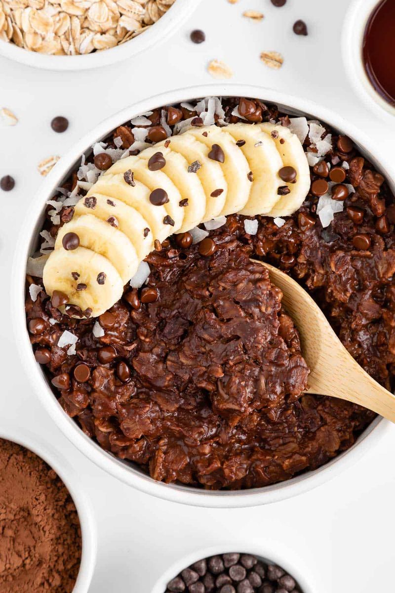 Cocoa Almond Overnight Oats (With Stevia)
