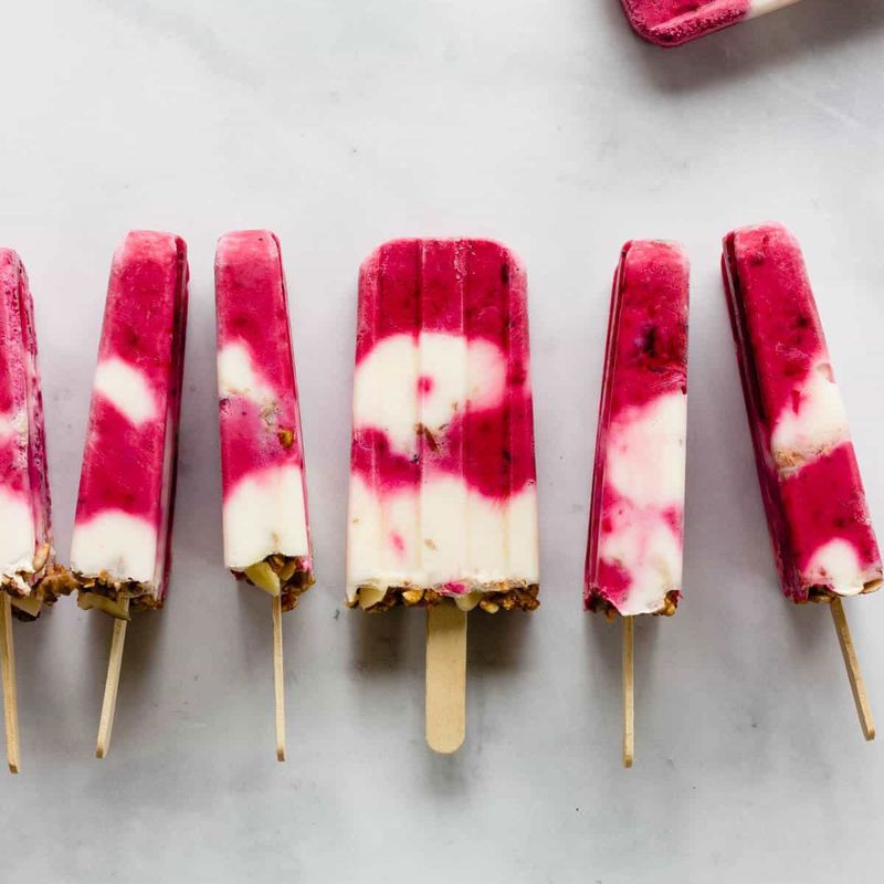 Yogurt Berry Parfait Pops