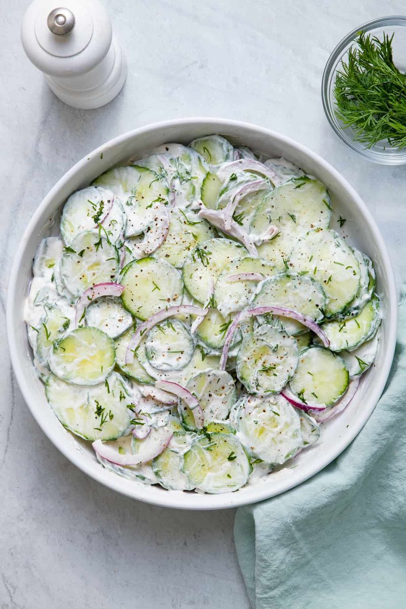 Creamy Dill Cucumber Salad