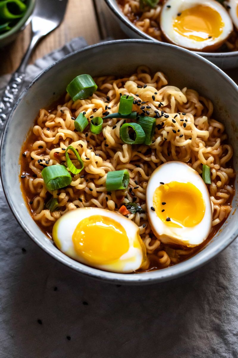 Instant Ramen With Soft-Boiled Egg And Scallions