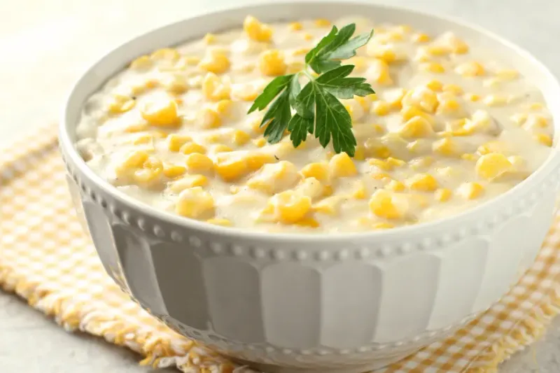 Creamed Corn On White Bread