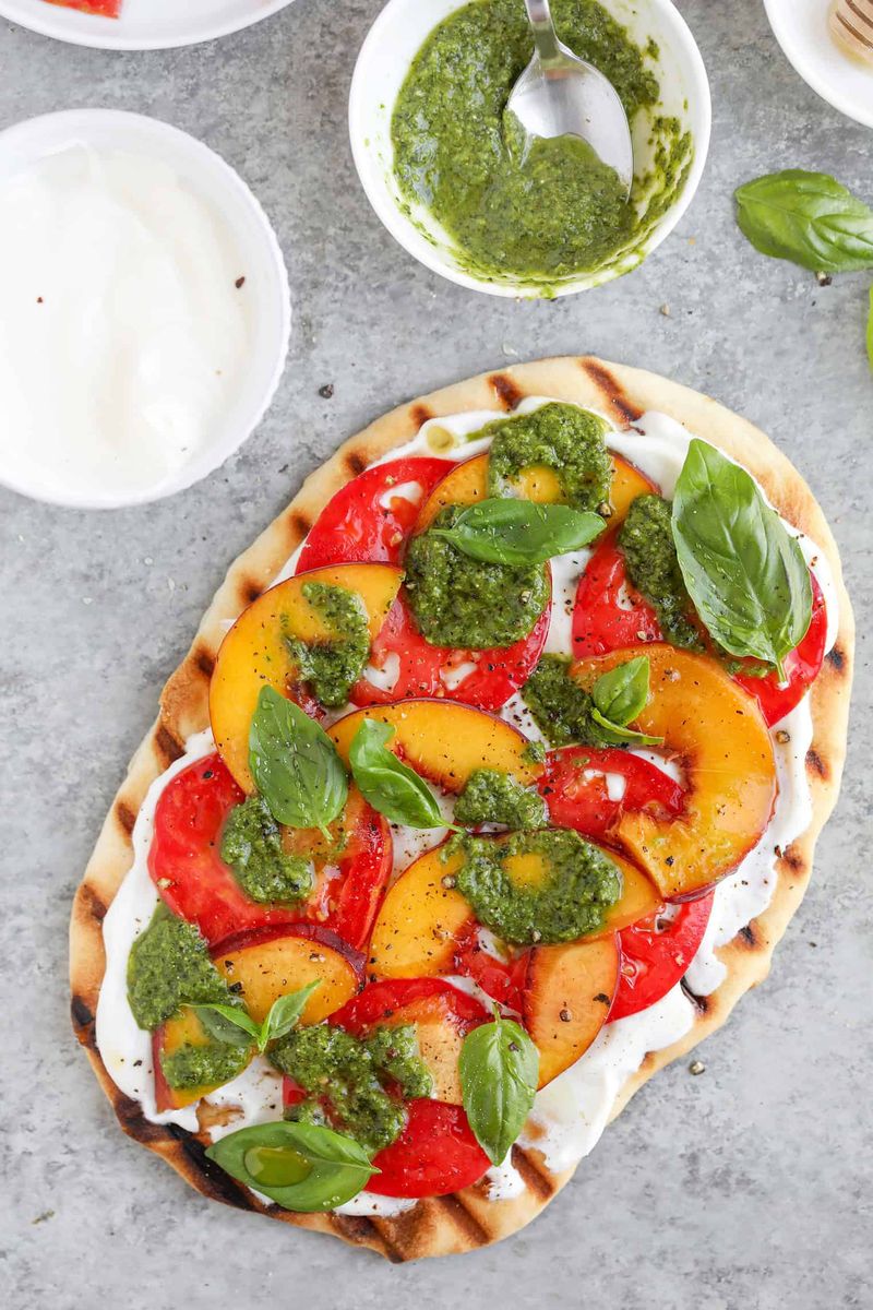 Grilled Flatbread With Herbed Ricotta