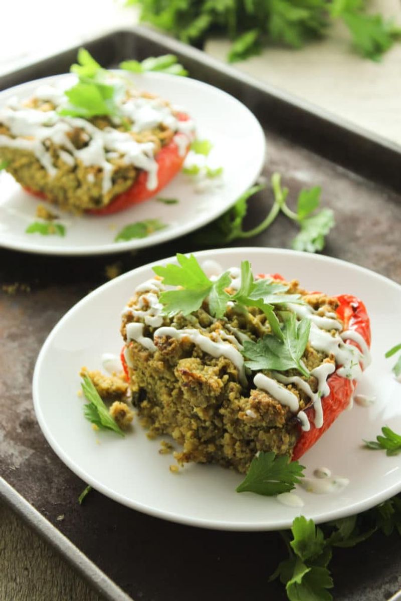 Falafel-Stuffed Bell Peppers