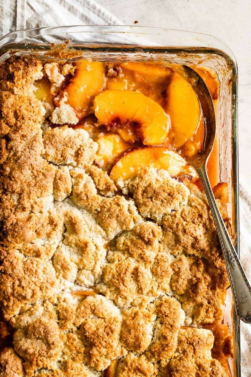 Gluten-Free Almond Flour Peach Cobbler