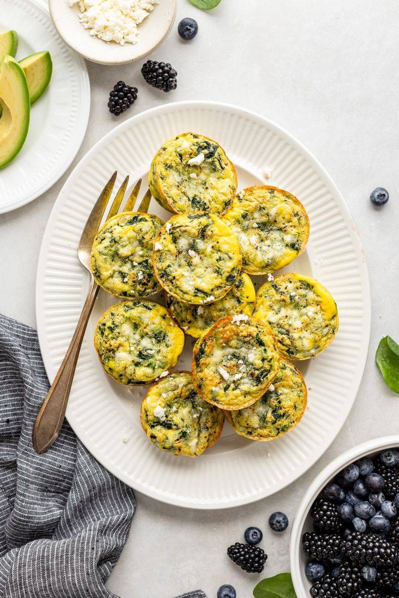 Spinach And Feta Egg Muffins