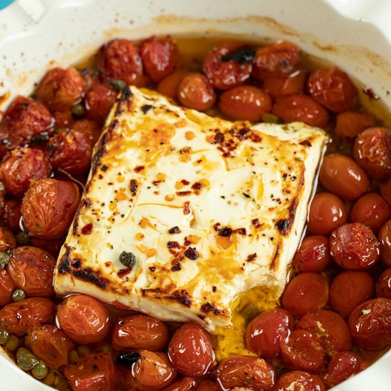 Baked Feta With Cherry Tomatoes