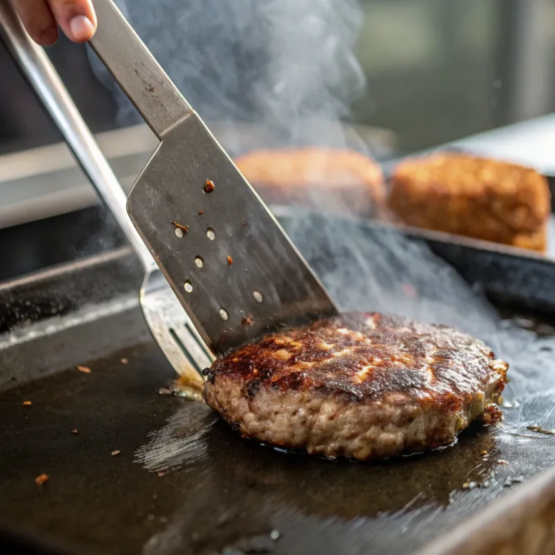Squashing Burgers With The Spatula
