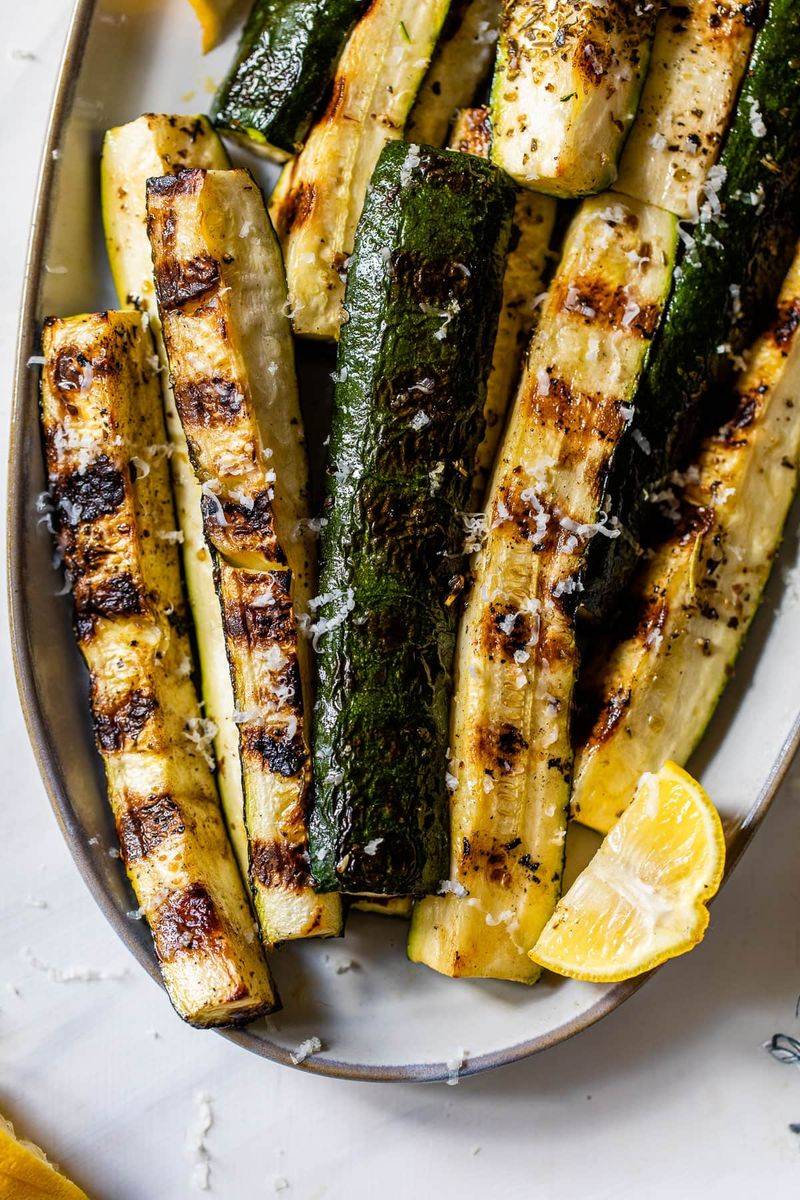 Garlic Parmesan Grilled Zucchini