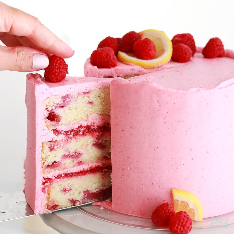 Lemon Raspberry Layer Cake