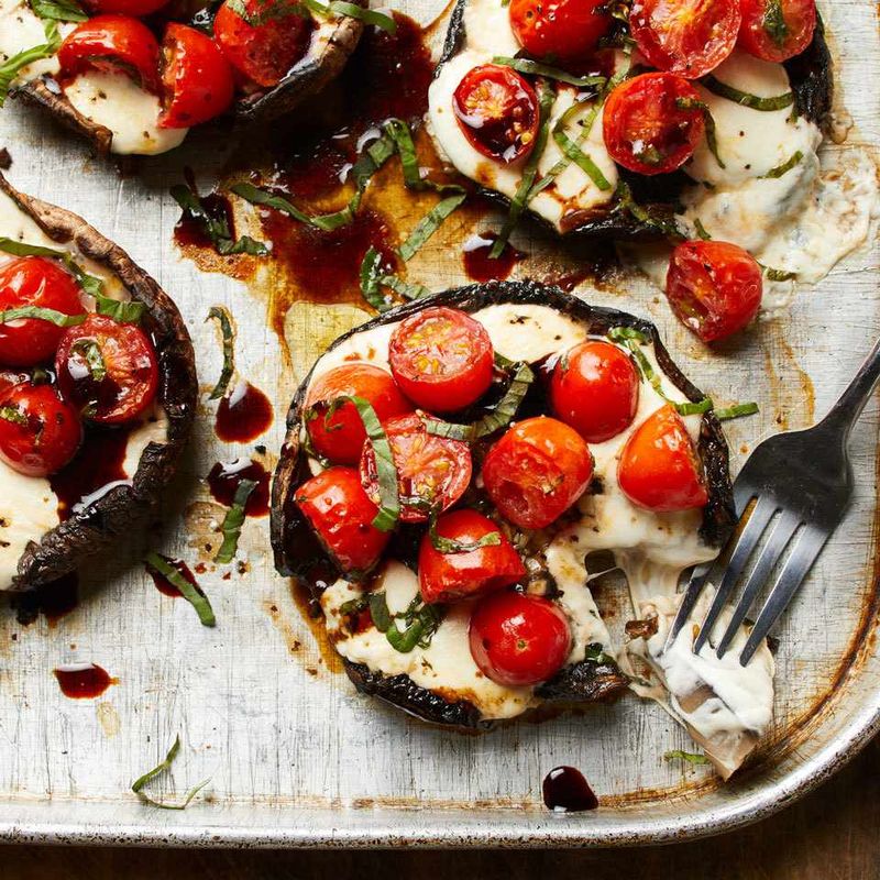 Caprese Stuffed Portobello Mushrooms
