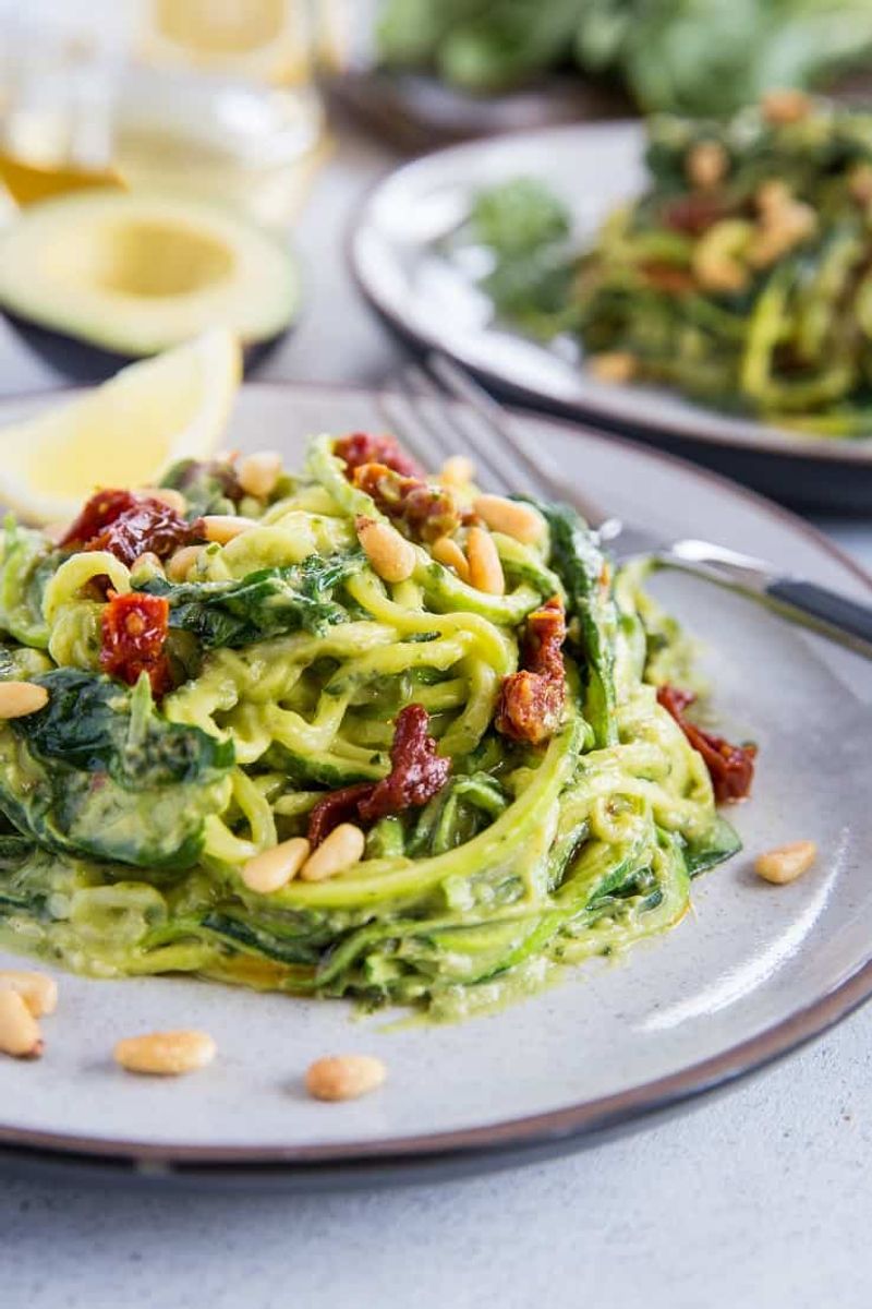 Zucchini Noodles With Avocado Pesto