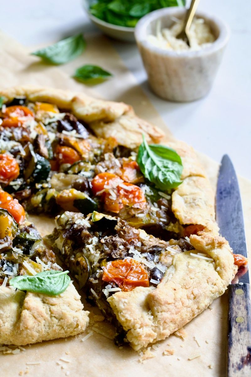 Roasted Vegetable And Feta Galette