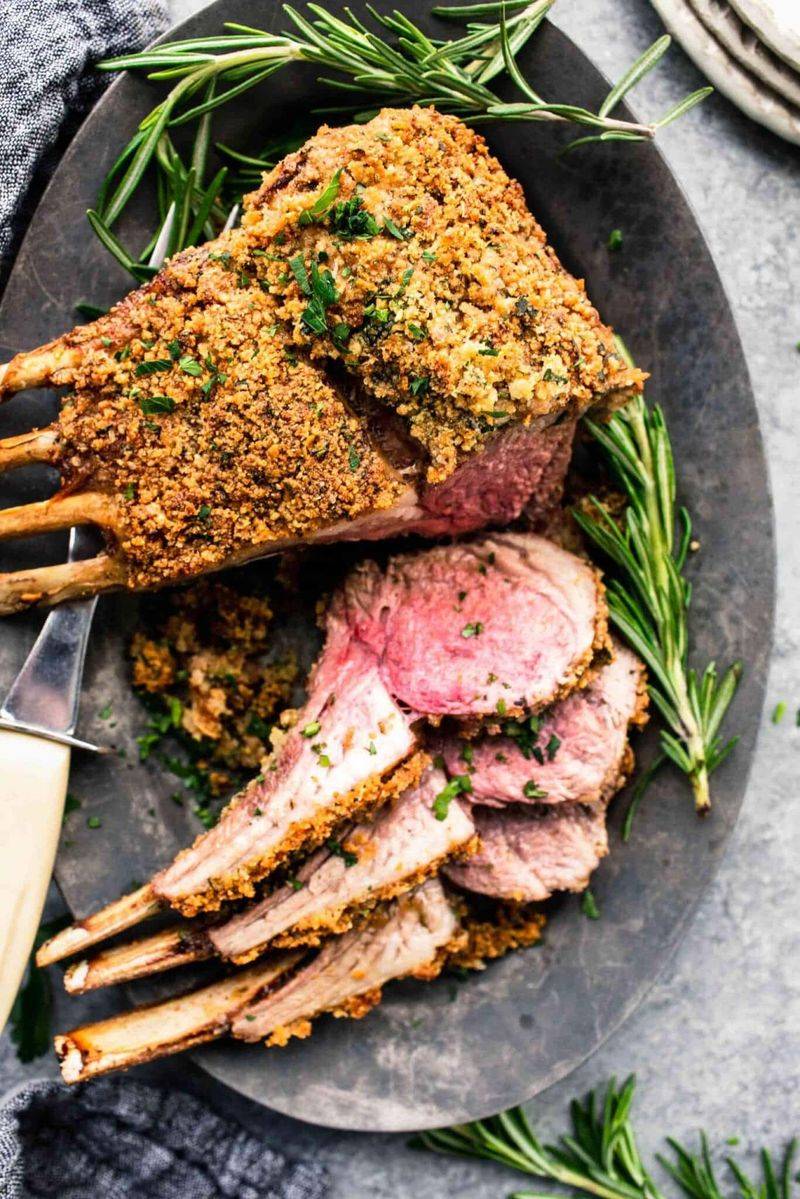 Parmesan Herb Crusted Rack Of Lamb