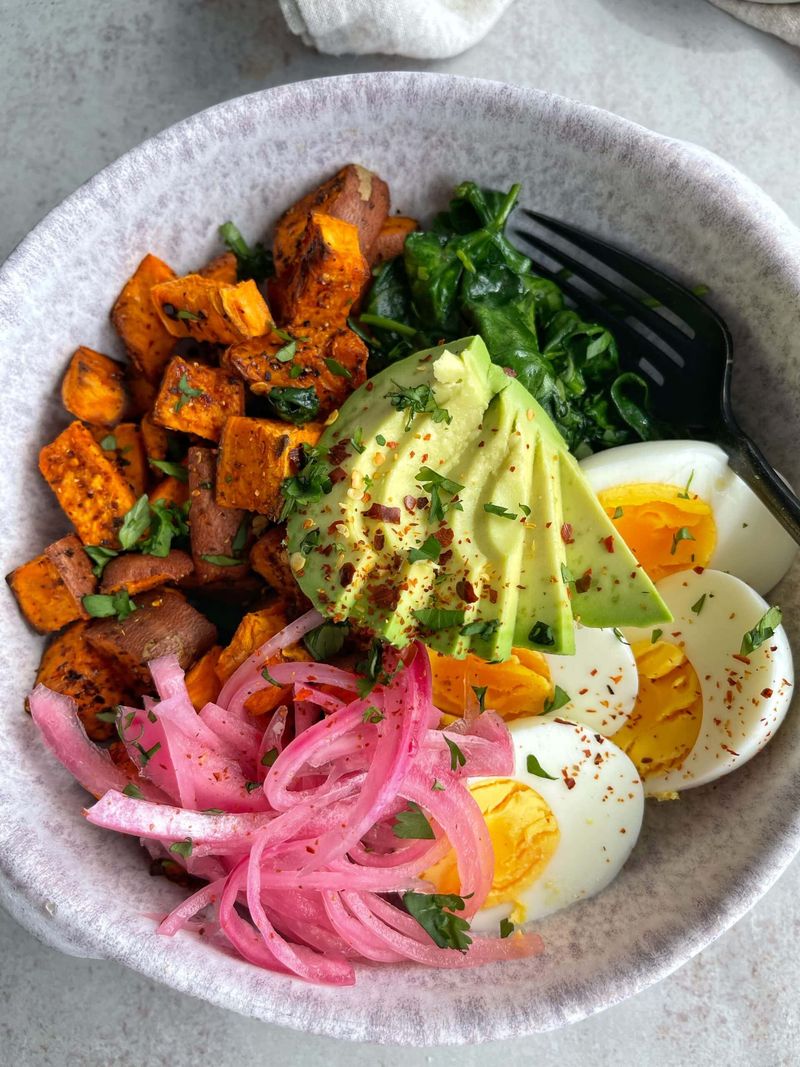 Savory Breakfast Bowl With Sweet Potato
