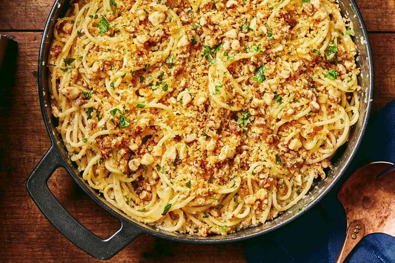 Add Texture With Toasted Nuts Or Breadcrumbs