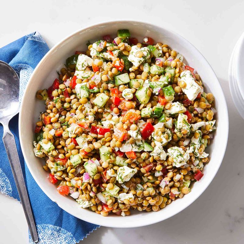 Lentil And Feta Grain Bowl