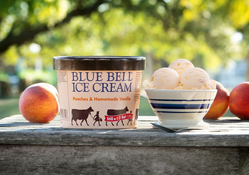 Blue Bell Peaches & Homemade Vanilla