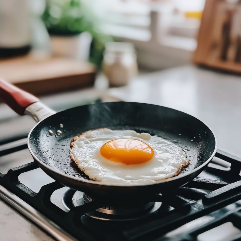 Tilt The Pan Slightly While Adding The Egg