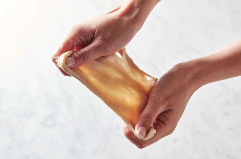 Gluten Is Strong And Stretchy During A Windowpane Test