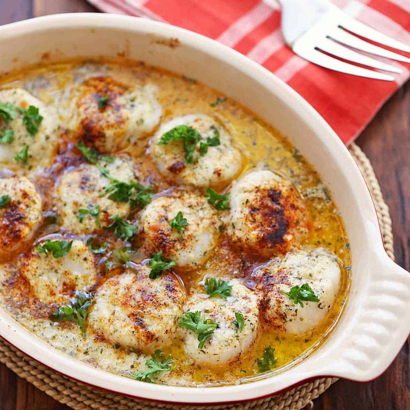 Butter-Poached Scallops