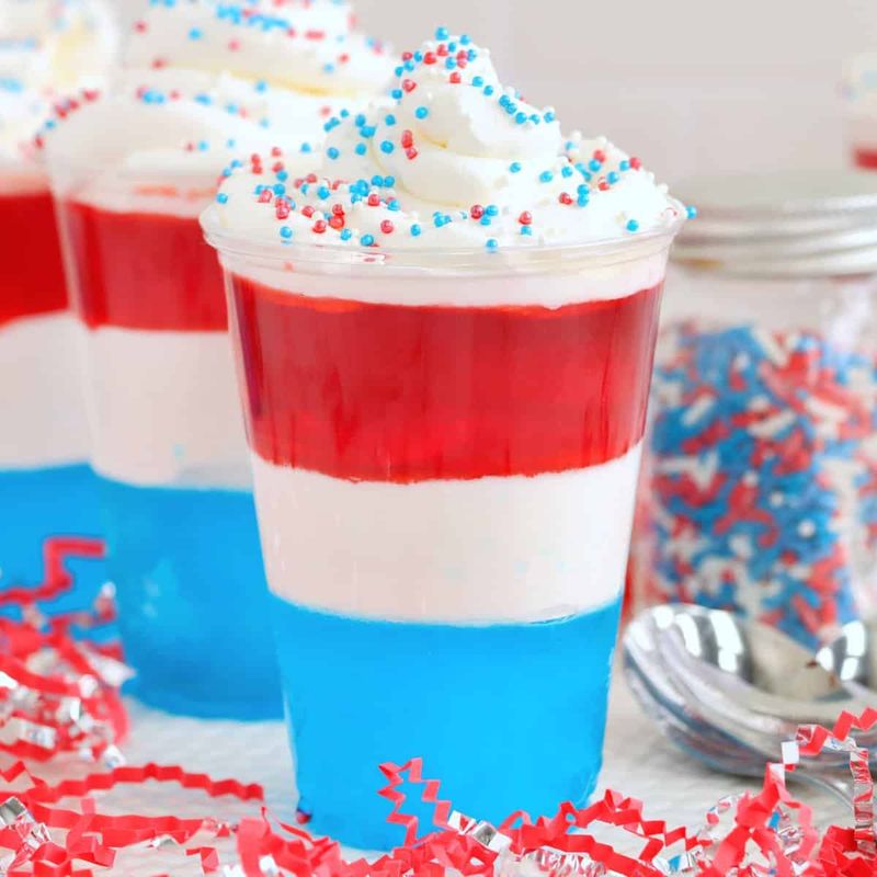 All-American Layered Jello Cups