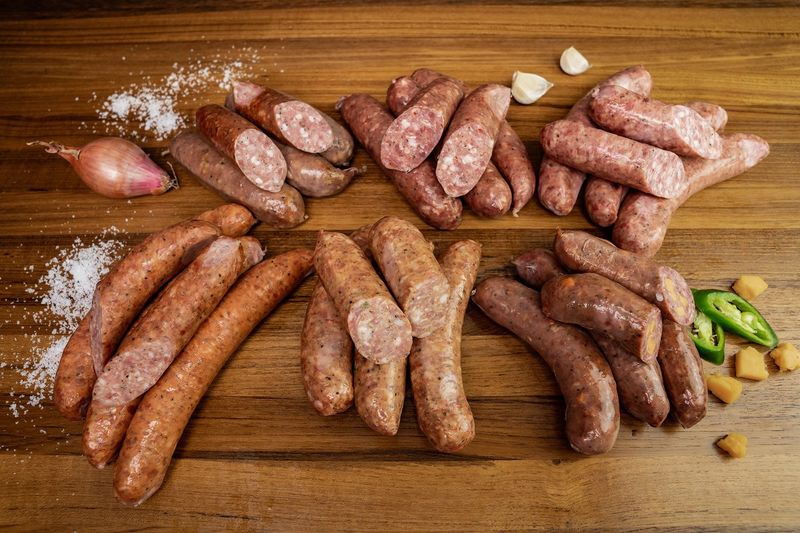 Wild Game Sausage Sold At Outdoor Markets