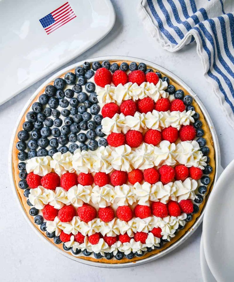 Flag Fruit Pizza