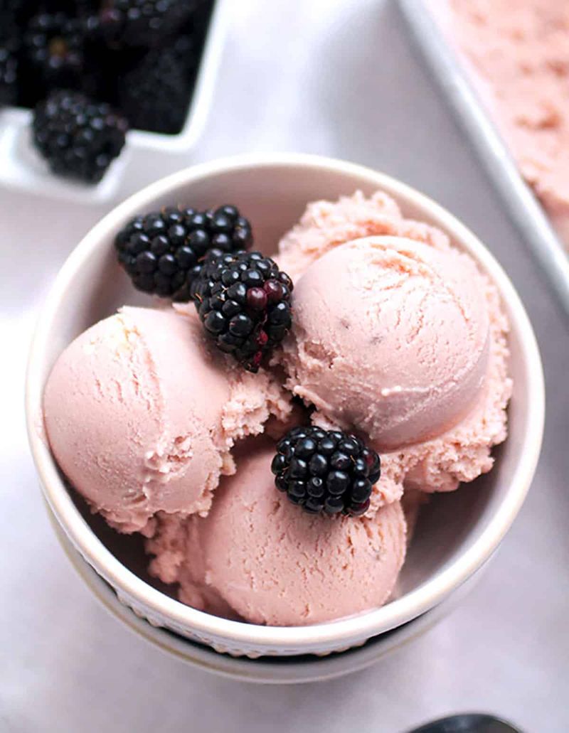 Blackberry Bourbon Ice Cream