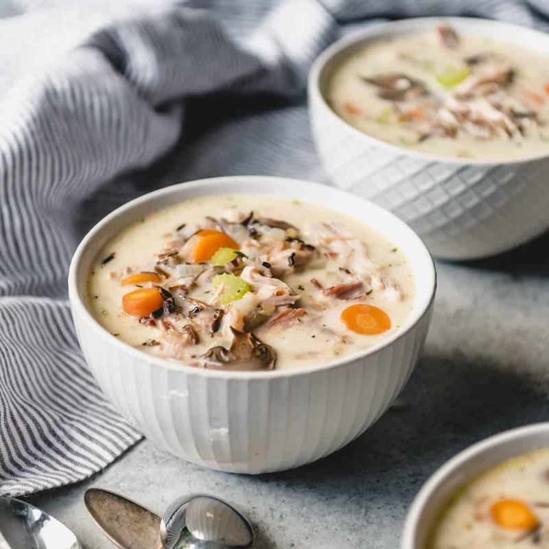 Creamy Wild Rice and Turkey Soup