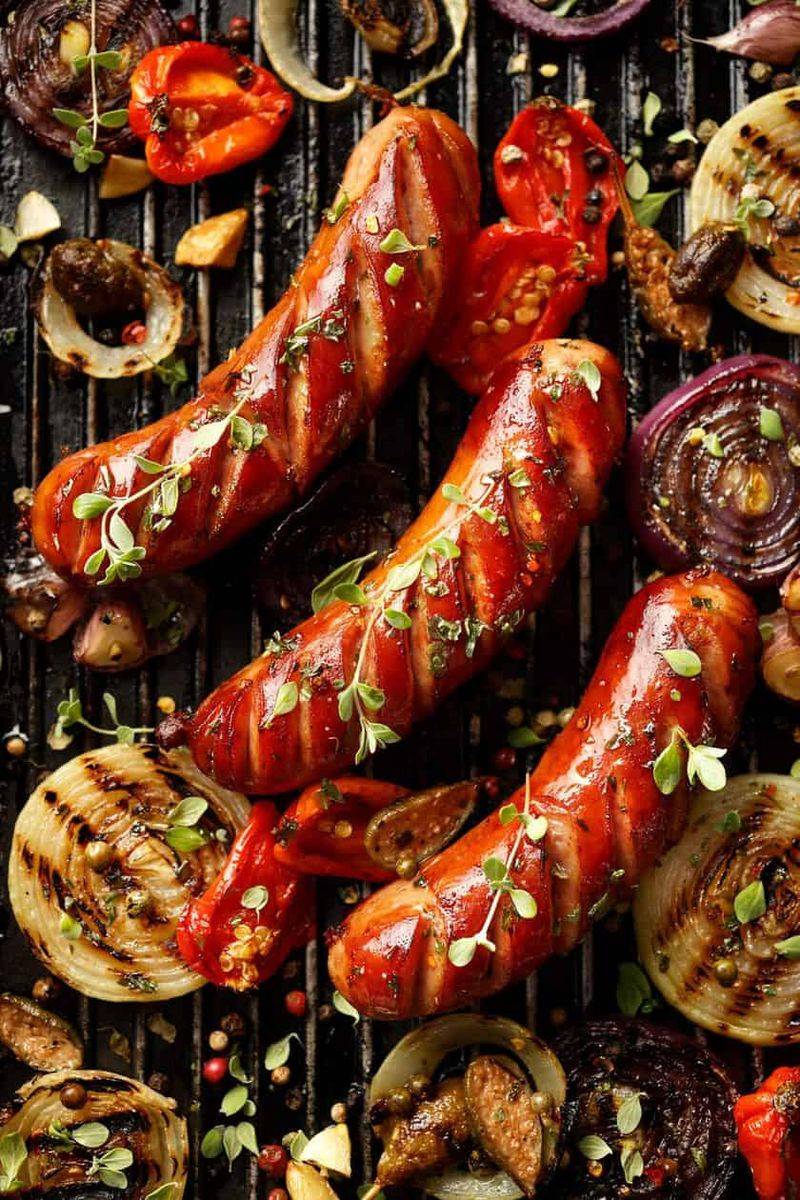 Grilled Sausages And Peppers