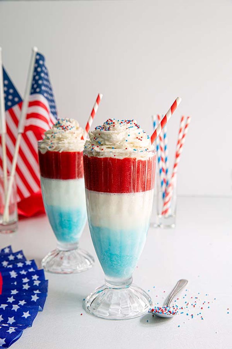 Layered Sparkler Milkshakes