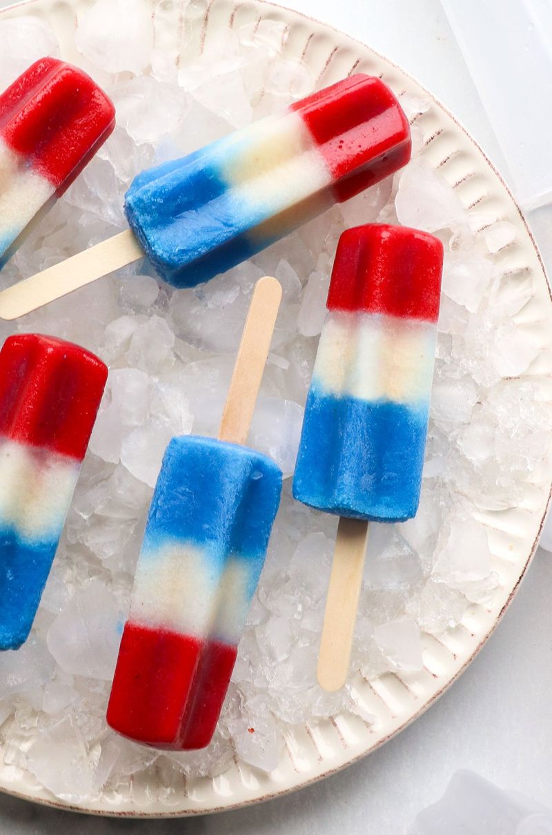 Red, White & Blue Popsicles