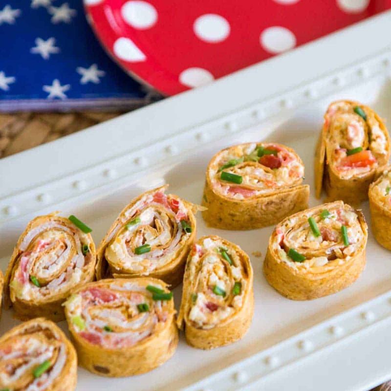 Stars & Stripes Tortilla Pinwheels