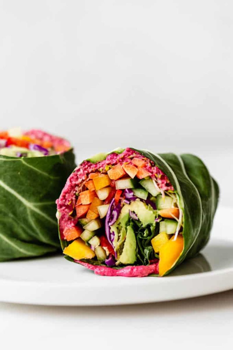 Rainbow Collard Wraps