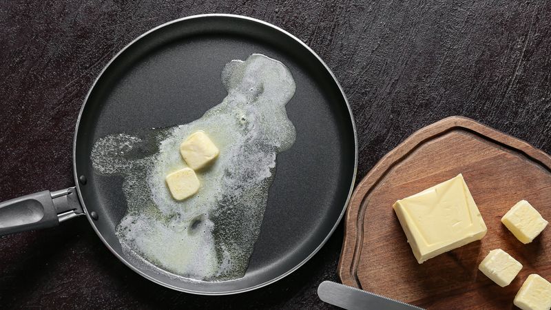 Add A Small Pat Of Butter Or Oil Only Where The Egg Will Land