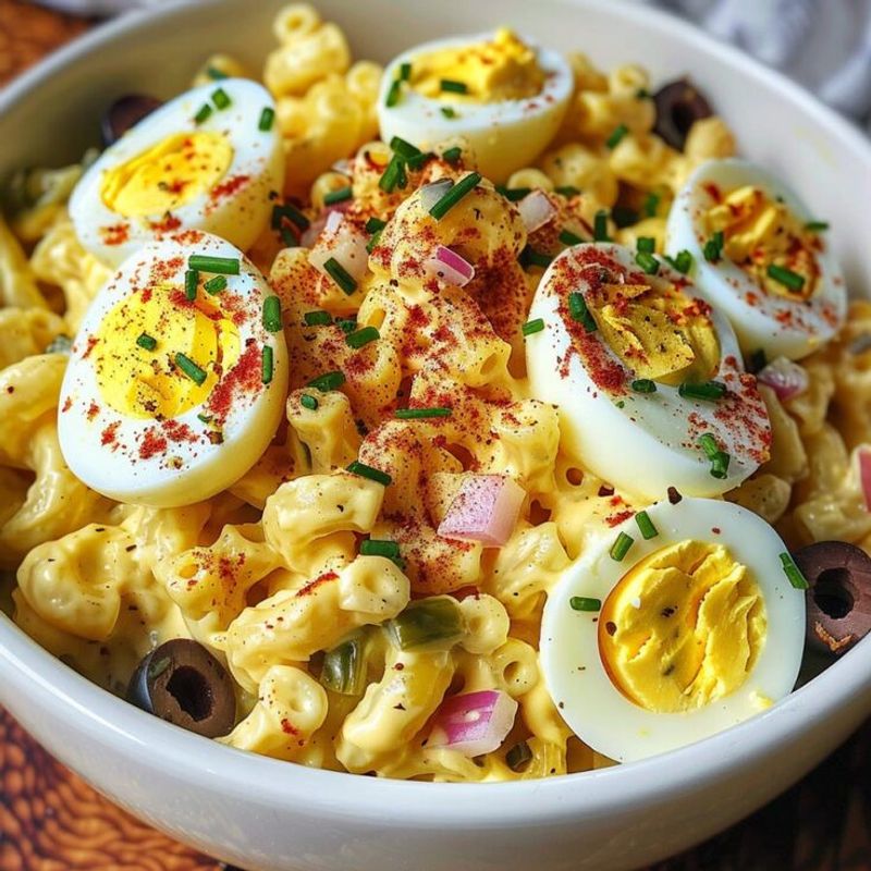 Boiled Egg + Mac And Cheese + Fruit Yogurt