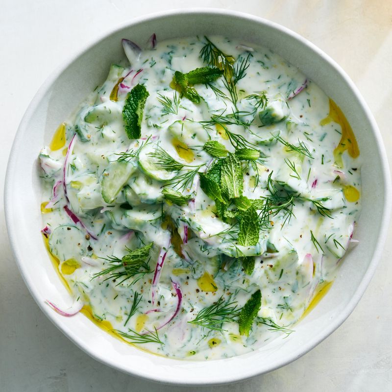 Greek Yogurt Cucumber Salad
