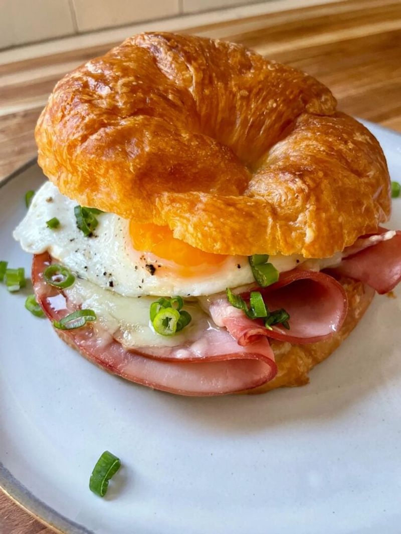 Order A Bagel Sandwich On A Croissant