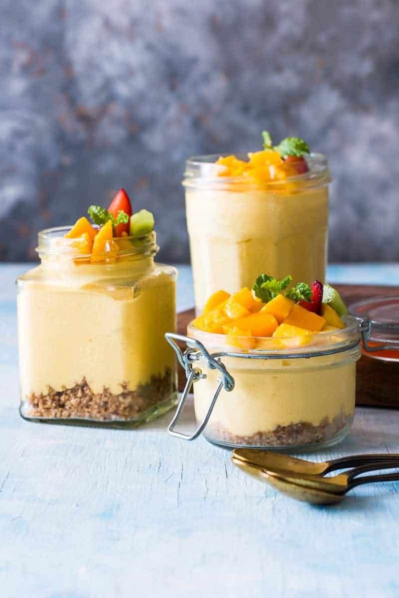 Mango Lime Cheesecake Jars