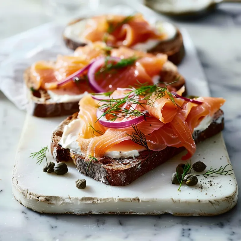 Smoked Salmon And Cream Cheese On Rye
