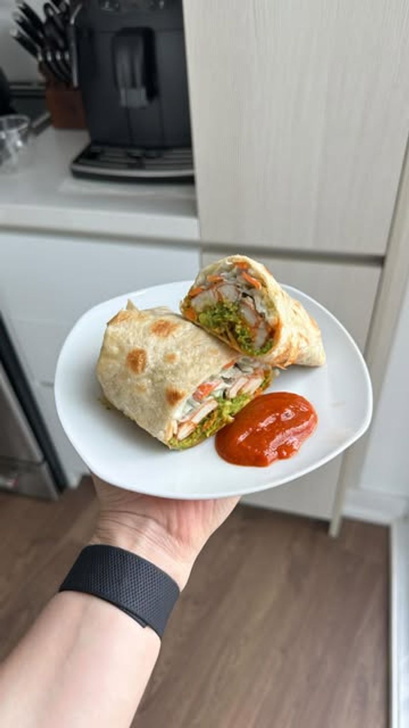 Sriracha Scrambled Egg Wrap