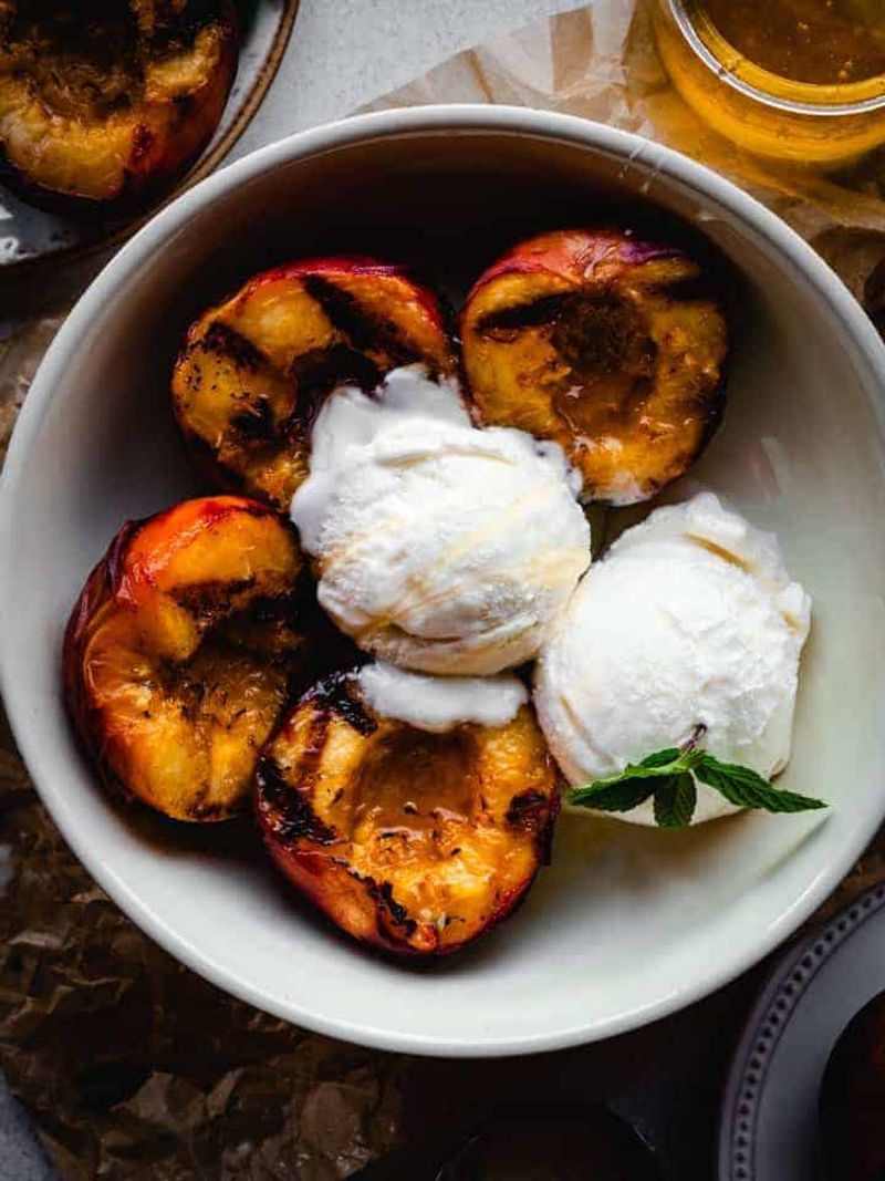 Honey Glazed Grilled Peaches