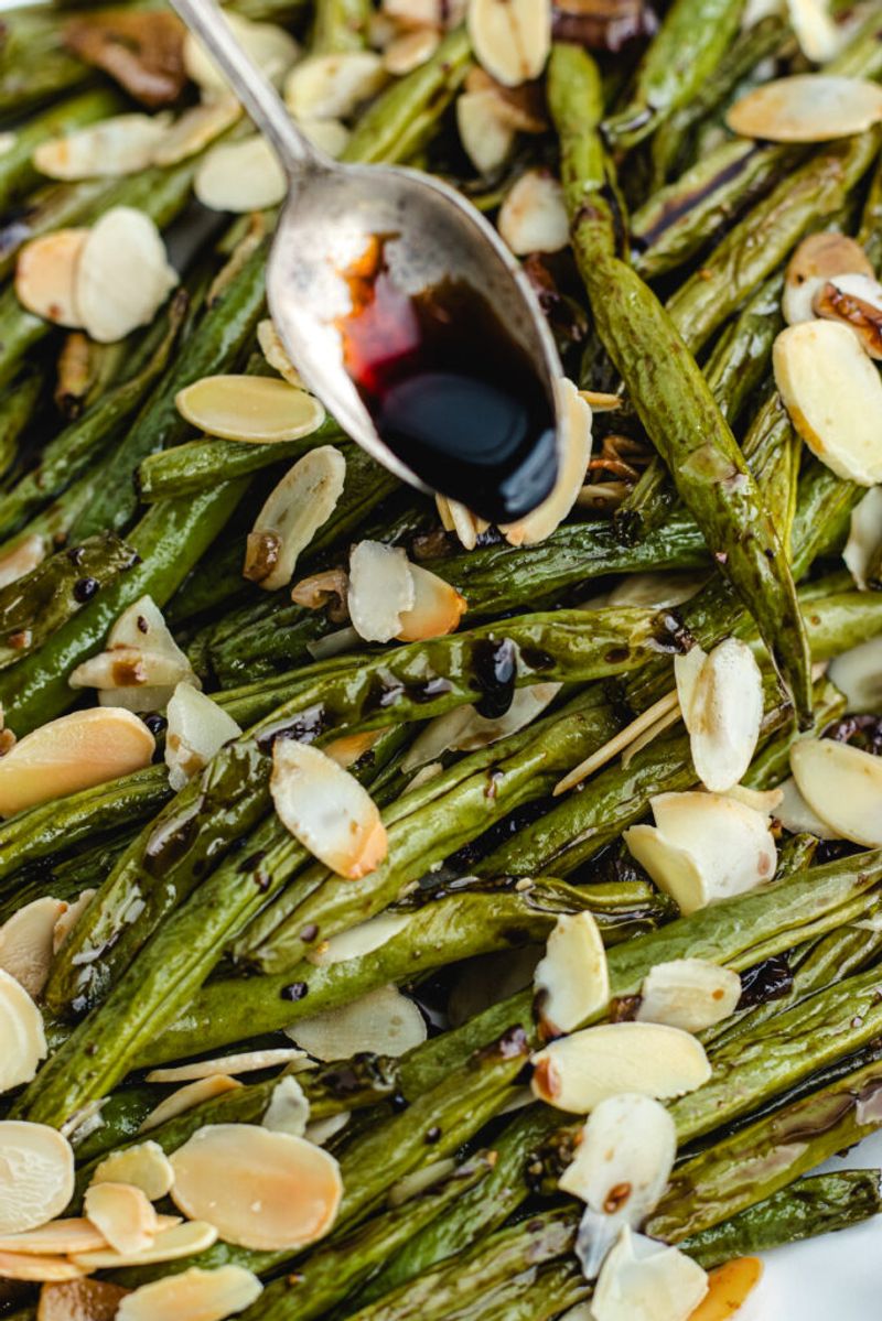 Grilled Green Beans With Almonds