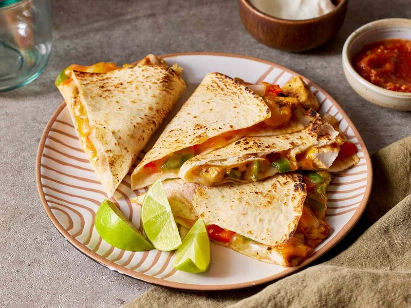 Chicken Quesadillas With Shredded Cheese