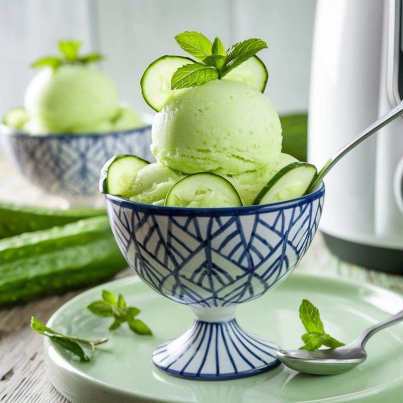 Cucumber Mint Frozen Yogurt