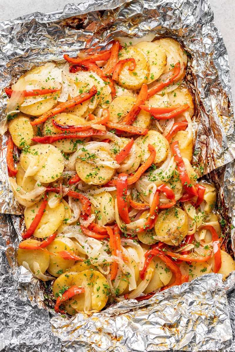 Grilled Potato Packets With Veggies